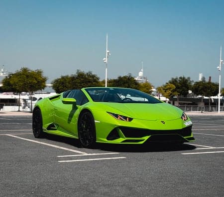 Lamborghini Huracan Evo Spyder 2024 huren in Dubai